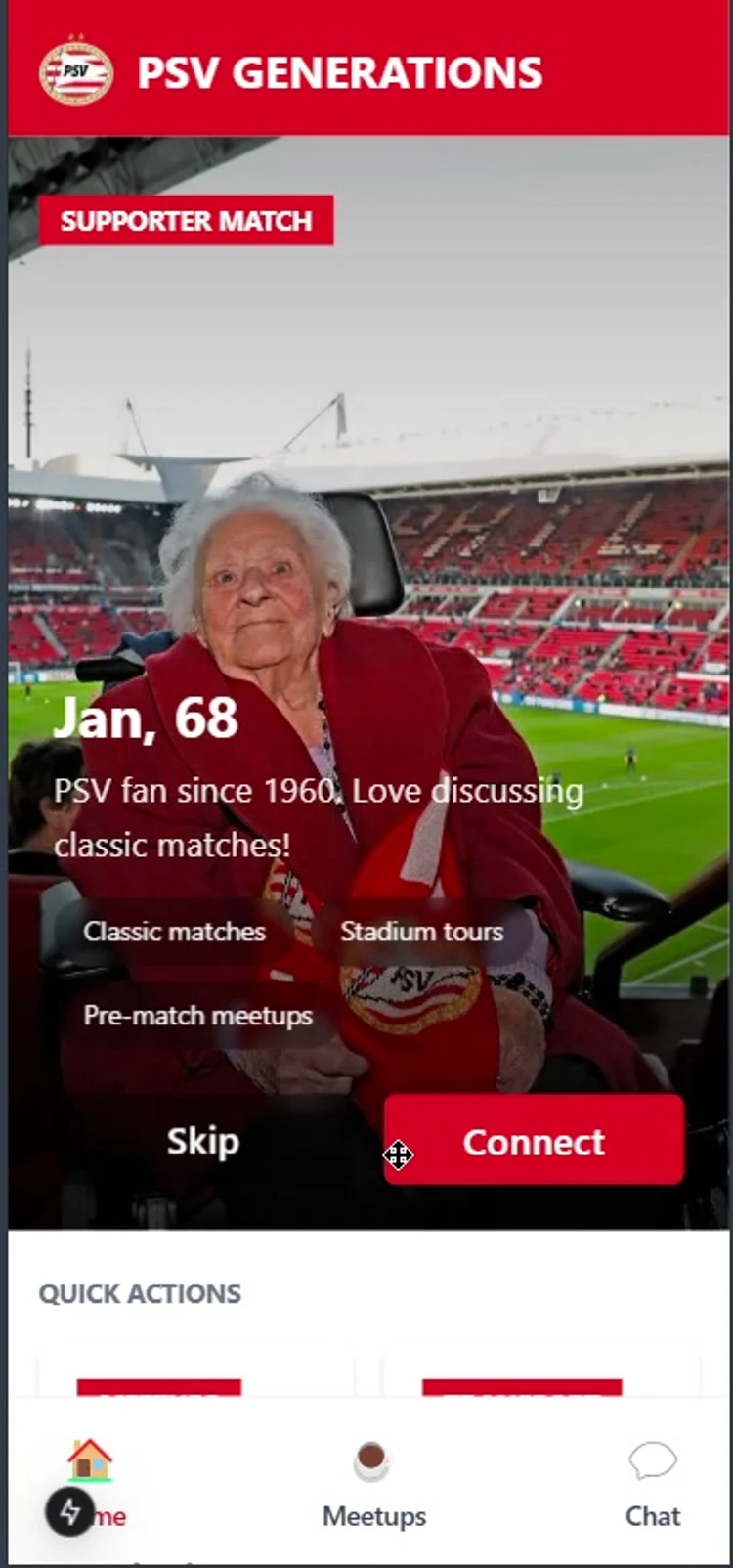 PSV Generations United — app walkthrough